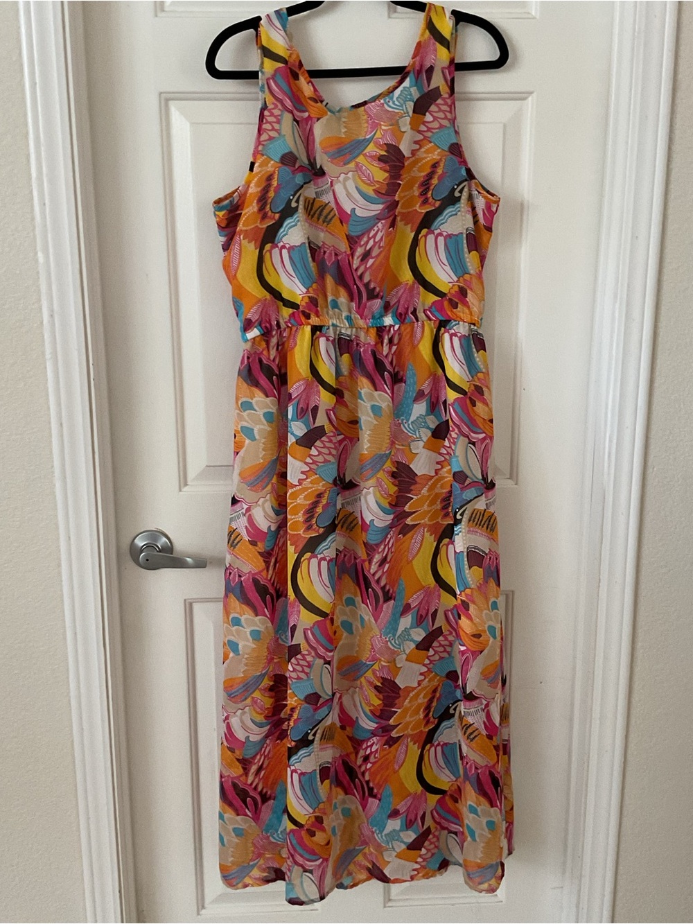 Speed Control Pink Yellow Blue Floral Maxi Dress - Picture 2 of 4